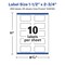 Avery Glossy Clear Rectangle Labels with Sure Feed, 1.5" x 2.75"